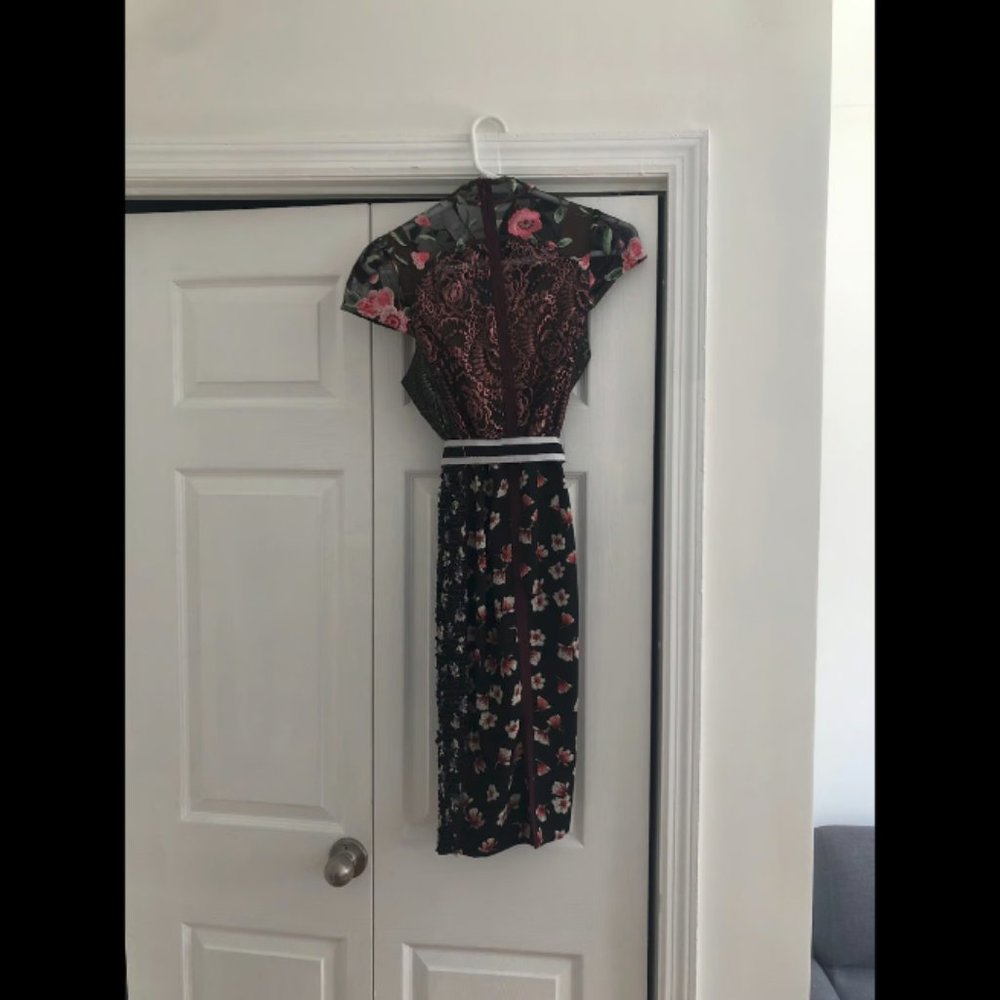 Very rare NWT Anthropologie Byron Lars Beguile Alpine Rose Dress - Size 4 petite - Picture 3 of 6